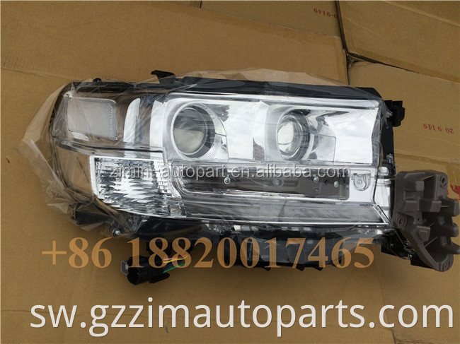 high quality Factory Sale white / black bottom Car head lamp headlight For fj200 lc200 2016 +